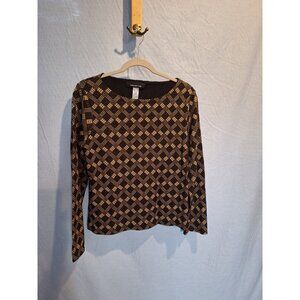 Jones New York Knit Top Old Gold Sz MEDIUM
